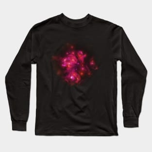 Red and pink nebula with young stars Long Sleeve T-Shirt